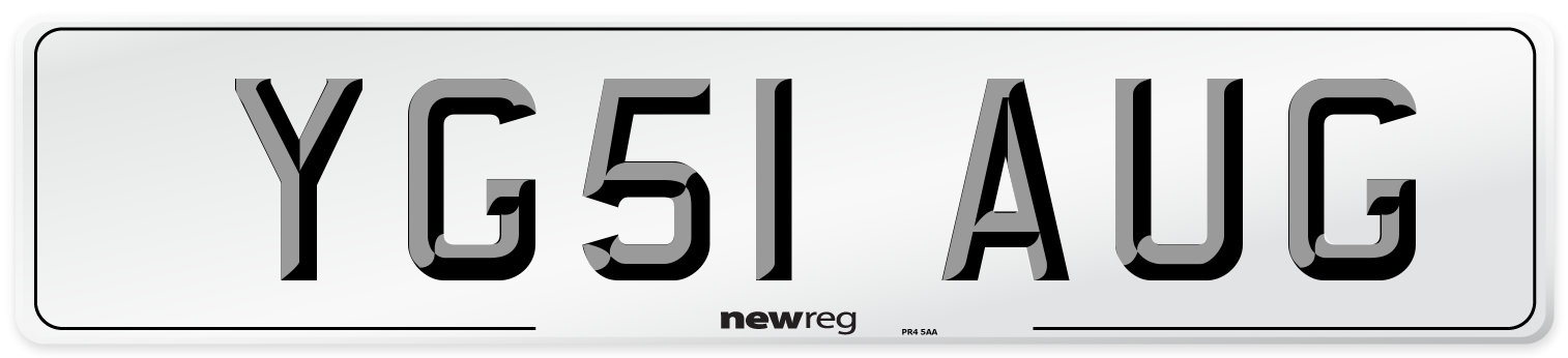 YG51 AUG Number Plate from New Reg